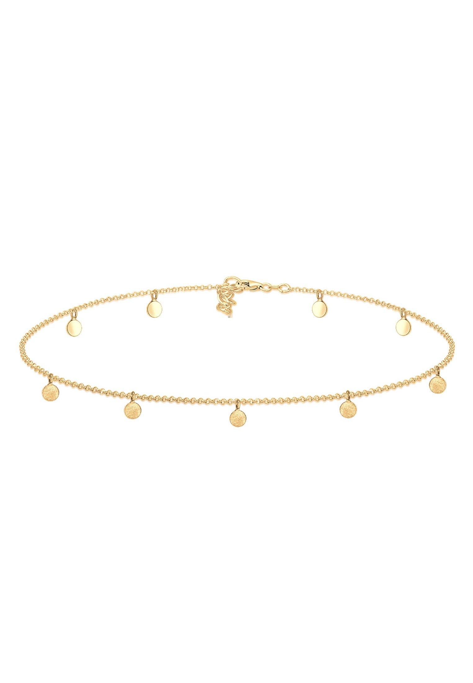 Halskette Choker Plättchen Damen Gold 36cm von Elli