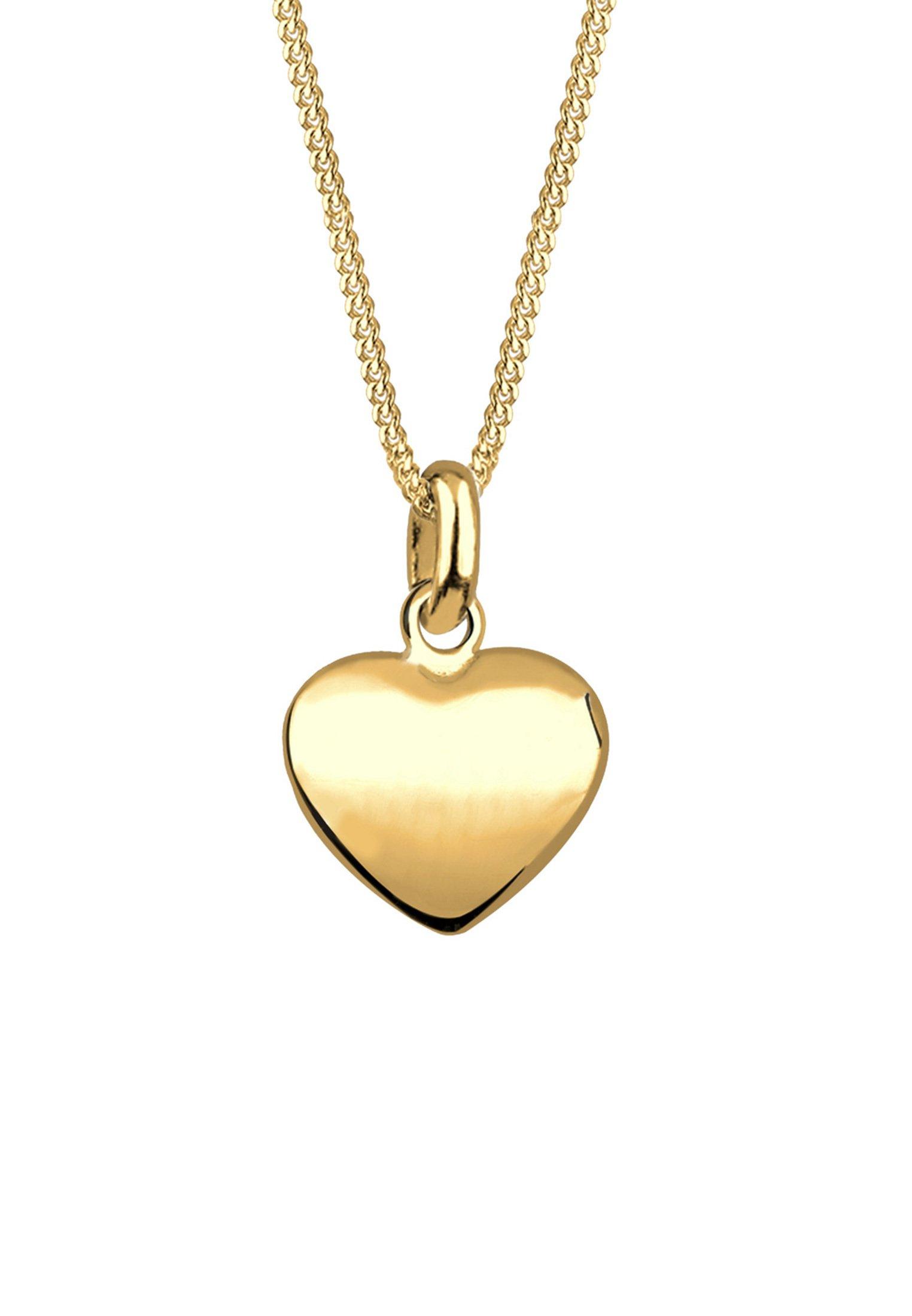Halskette Herz Anhänger Damen Gold 45cm von Elli