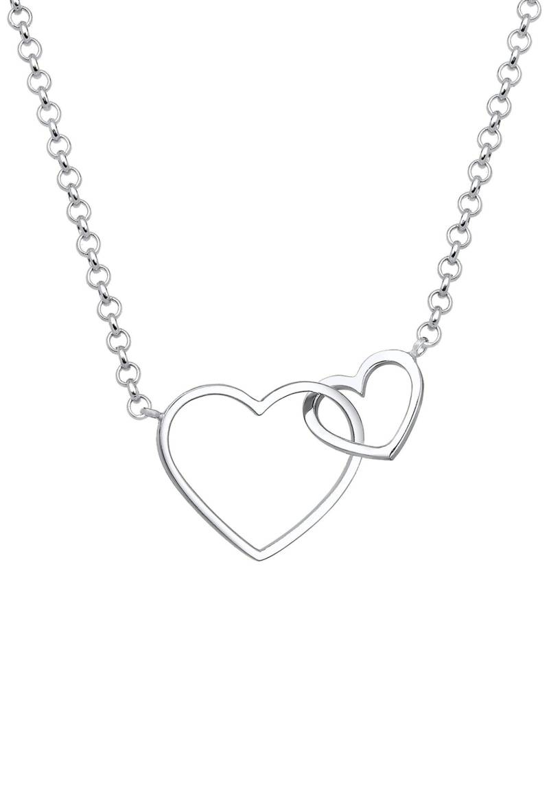 Halskette Herz Unendlichkeit Liebe Damen Silber 45cm von Elli