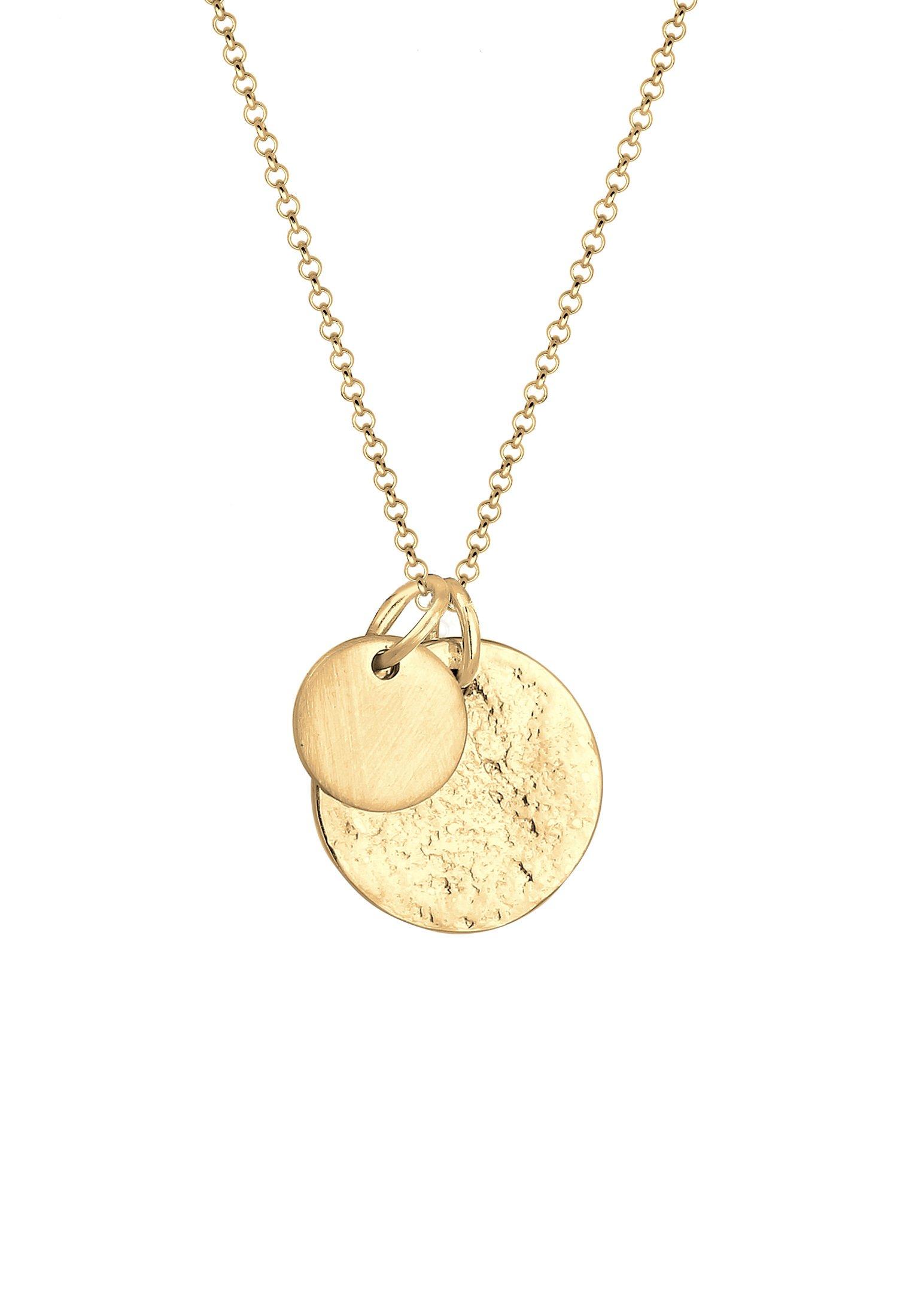 Halskette Kreis Anhänger Damen Gold 60 cm von Elli
