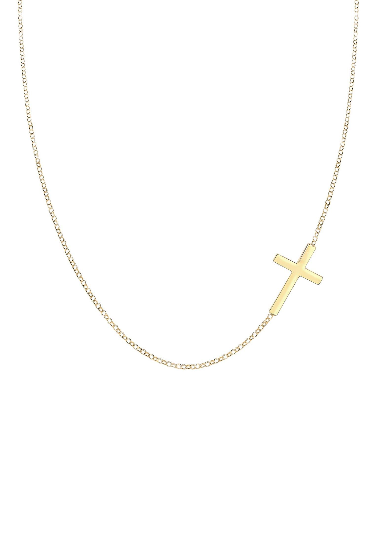 Halskette Kreuz Symbol Damen Gold 45cm von Elli