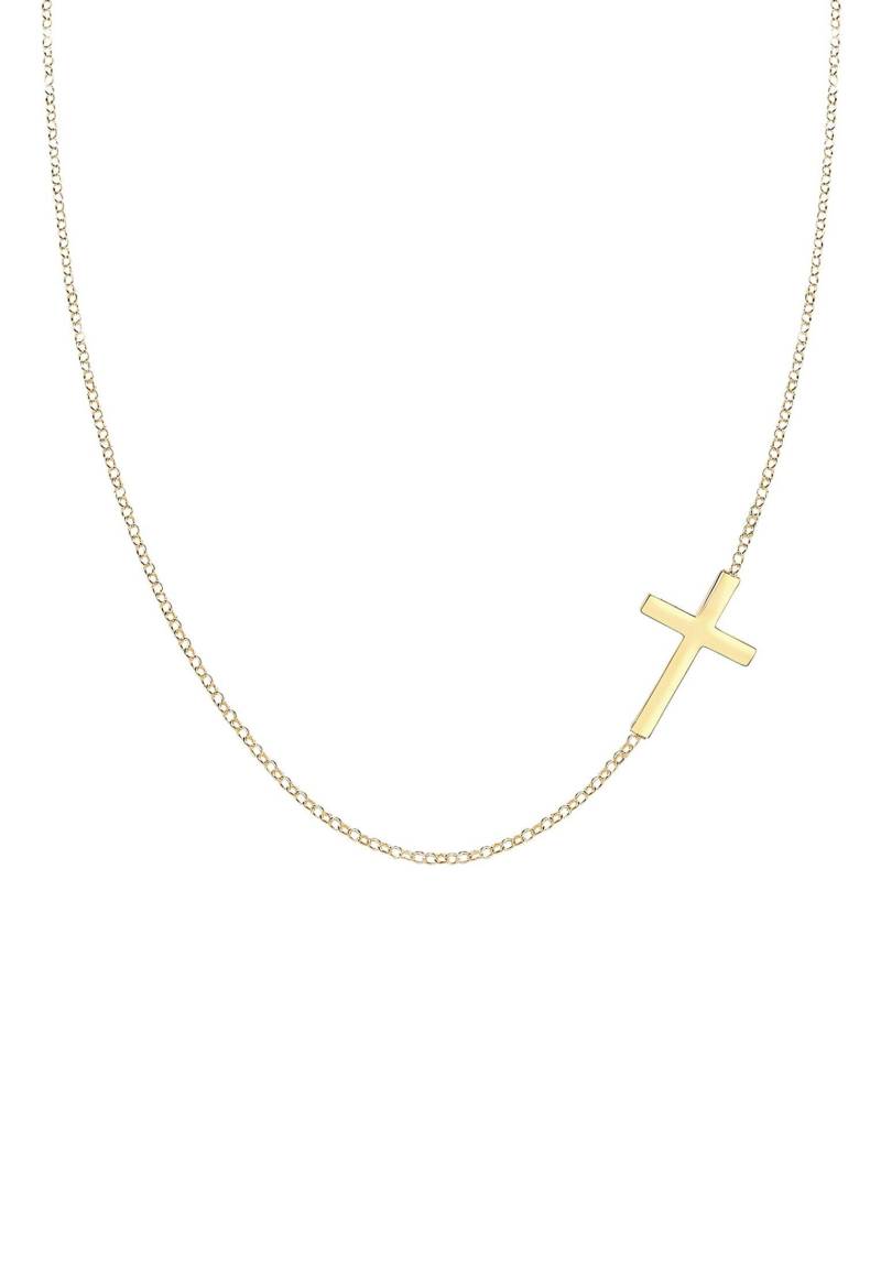 Halskette Kreuz Symbol Damen Gold 45cm von Elli