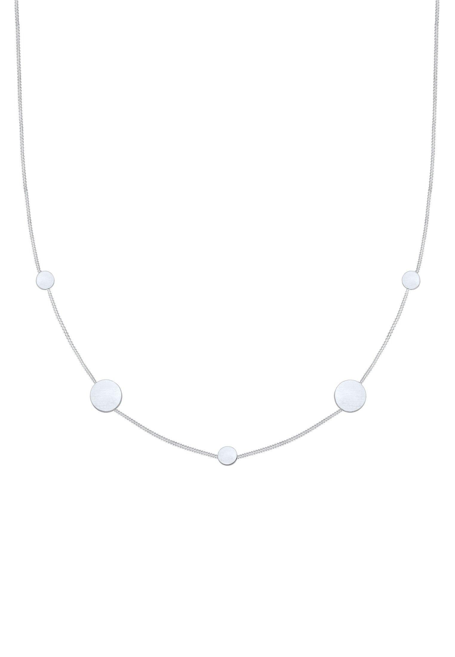 Halskette Plättchen Damen Silber 40cm von Elli