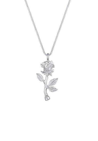 Halskette Rosen Anhänger Damen Silber 45cm von Elli