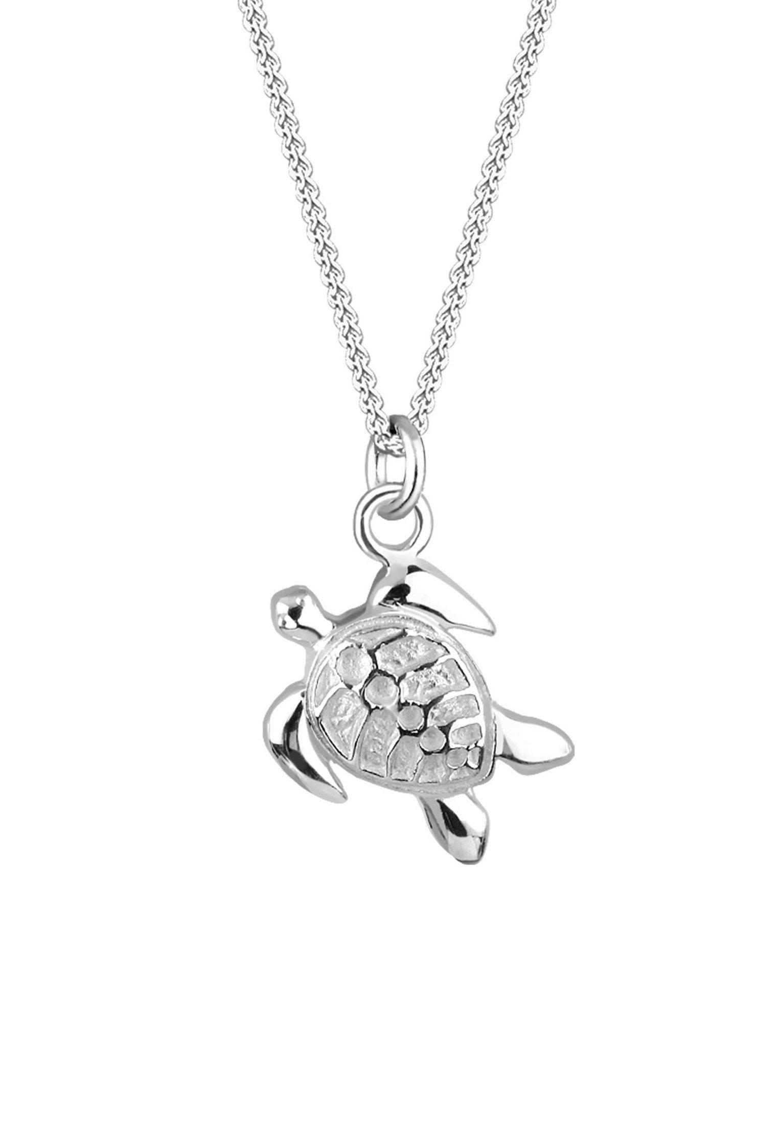 Halskette Schildkröten Anhänger Damen Silber 45cm von Elli
