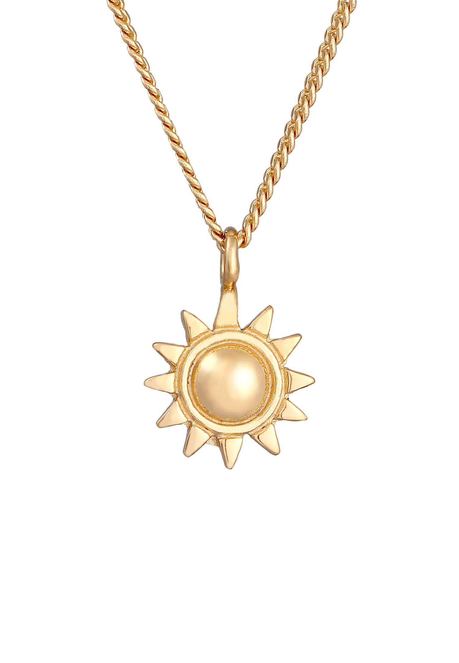 Halskette Sonne Strahlend Damen Gold 42cm von Elli
