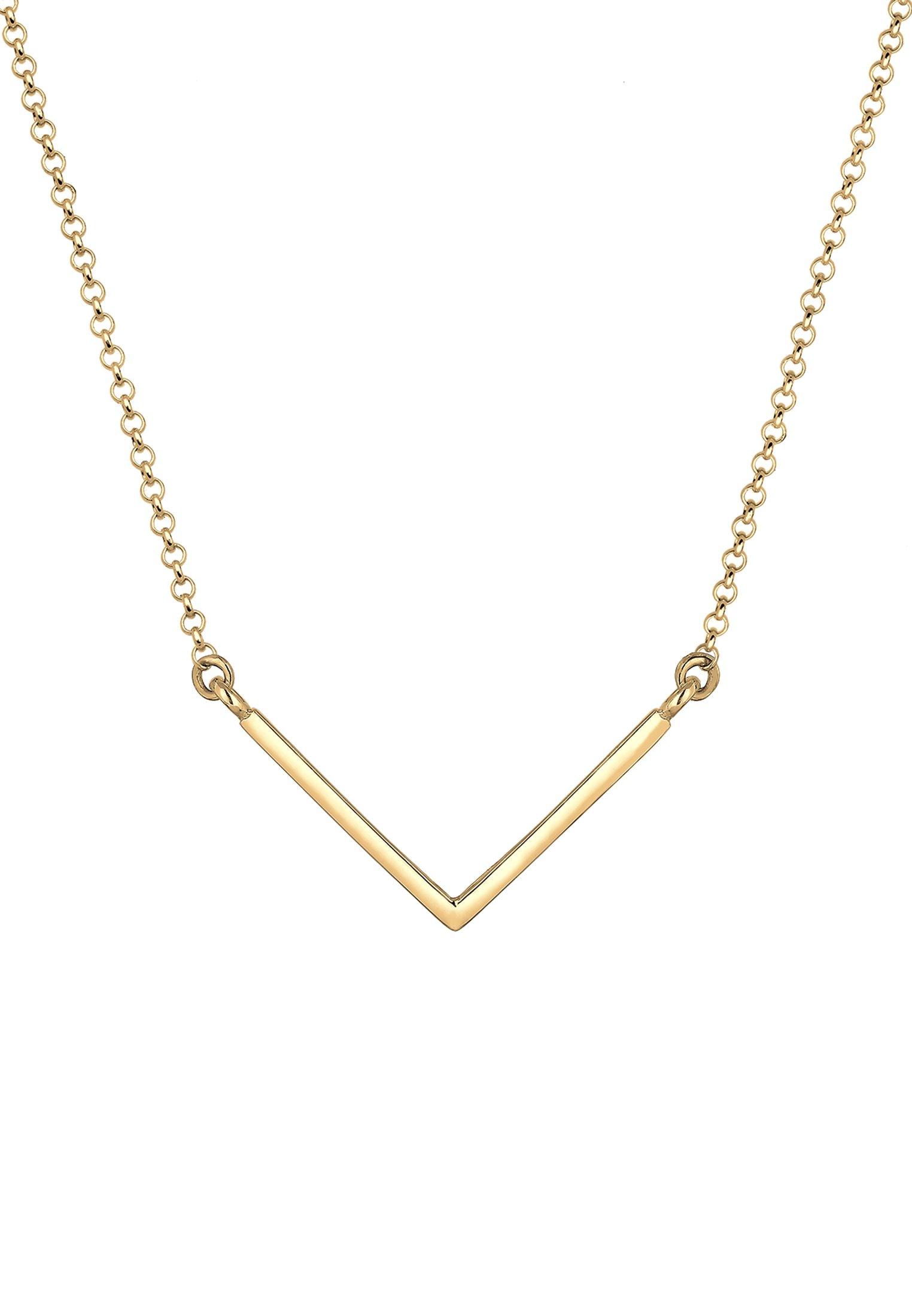 Halskette V-kette Geo Minimal Basic Damen Gold 45cm von Elli