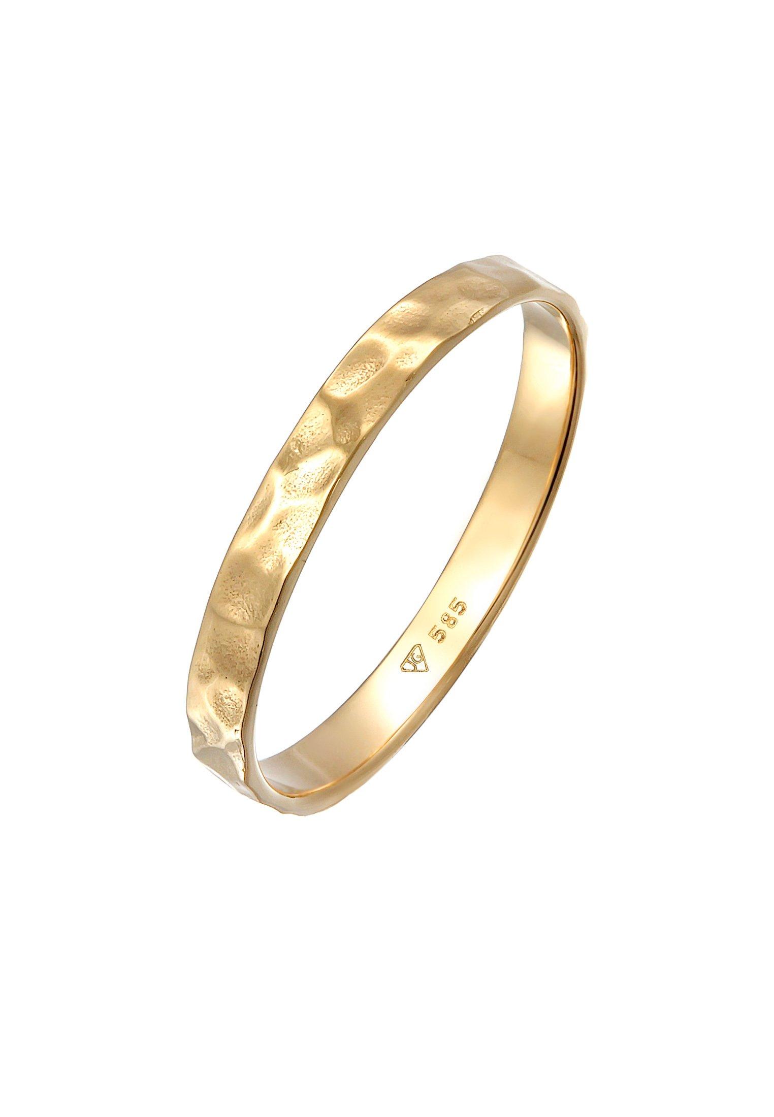 Ring Bandring Freundschaftsring Ehering 585er Gelbgold Damen Gold 52mm von Elli