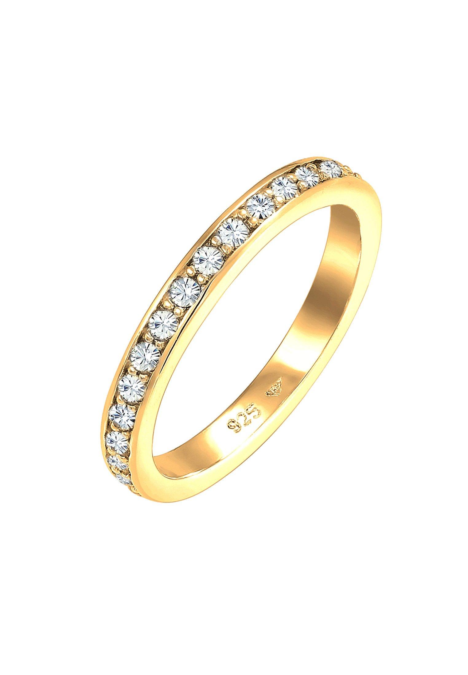 Ring Bandring Funkelnde Kristalle Damen Gold 50mm von Elli