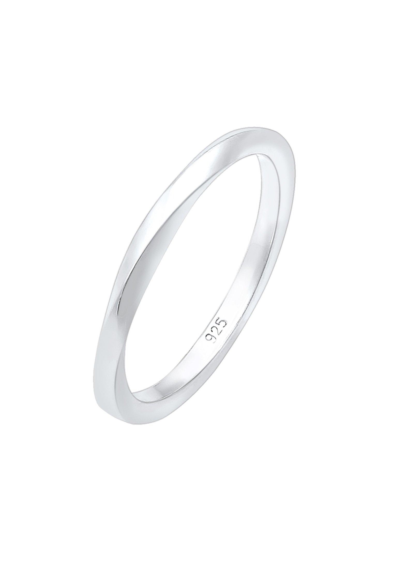 Ring Basic Bandring Gedreht Klassisch Trend Damen Silber 54mm von Elli