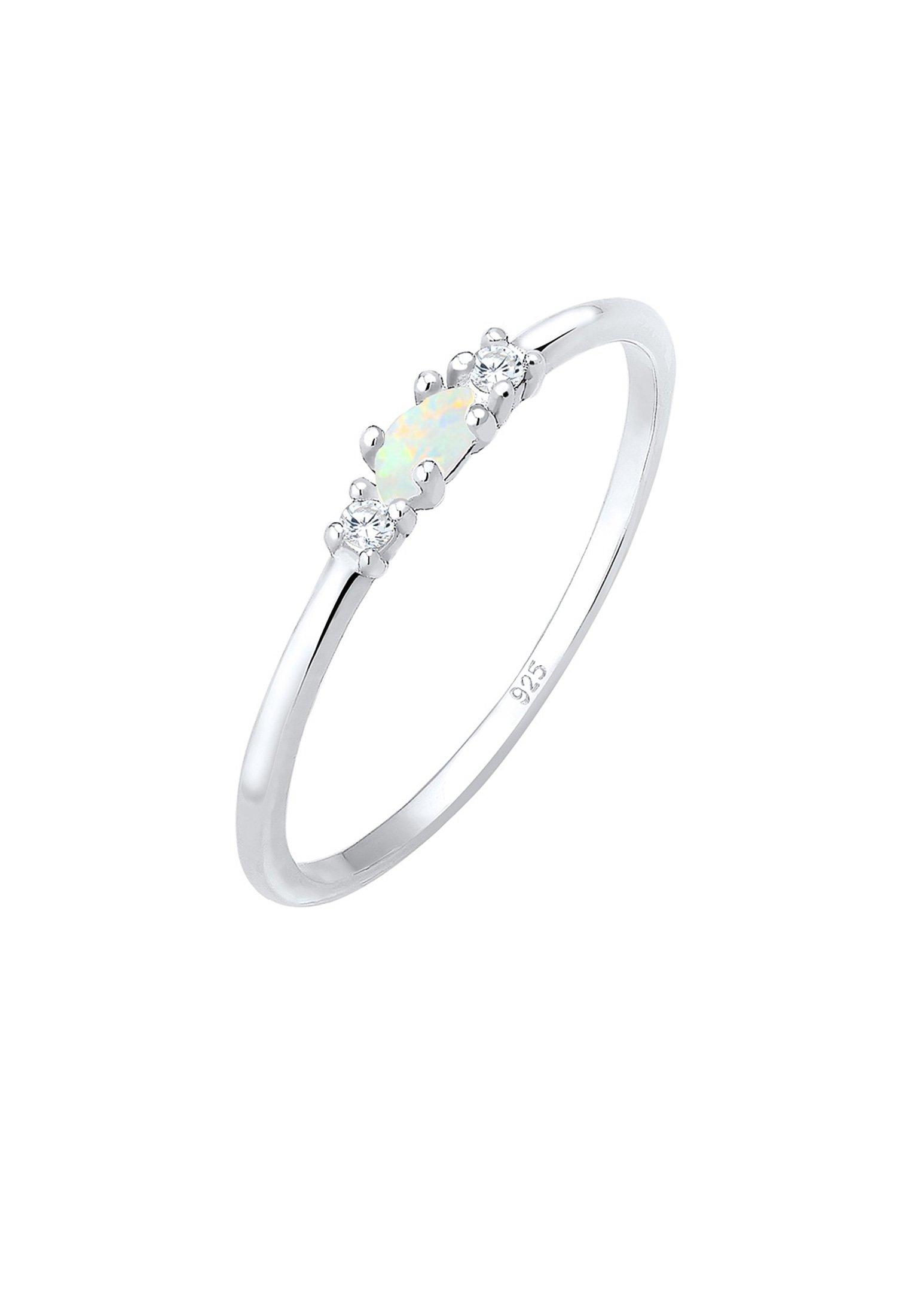 Ring Filigran Opal Zirkonia Damen Silber 56mm von Elli