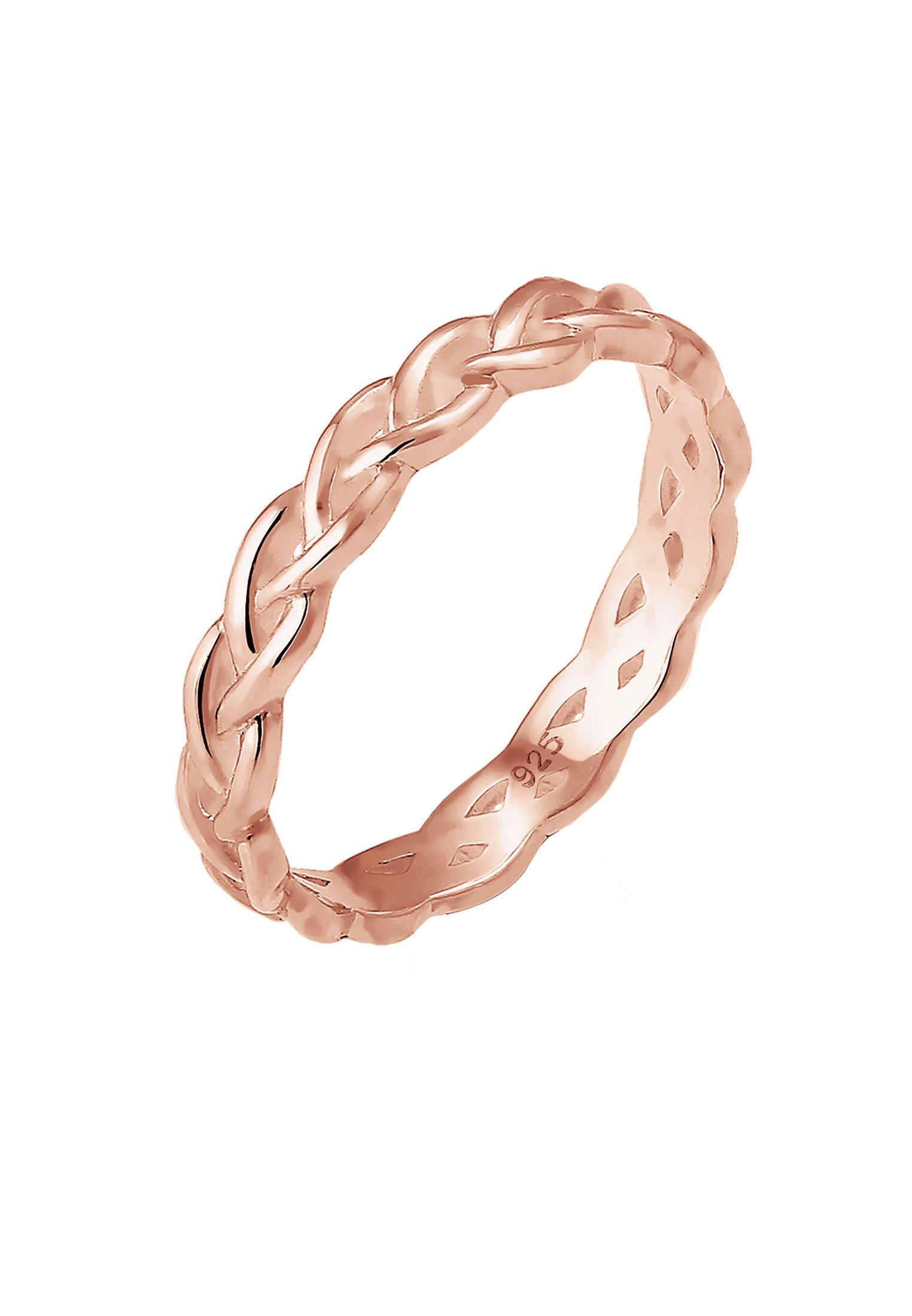 Ring Knoten Design Damen Goldrosa 56mm von Elli