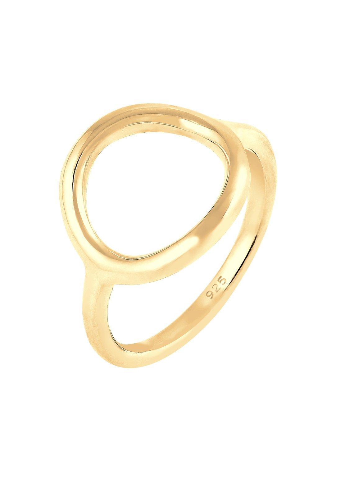 Ring Kreis Rund Geo Statement Damen Gold 52mm von Elli