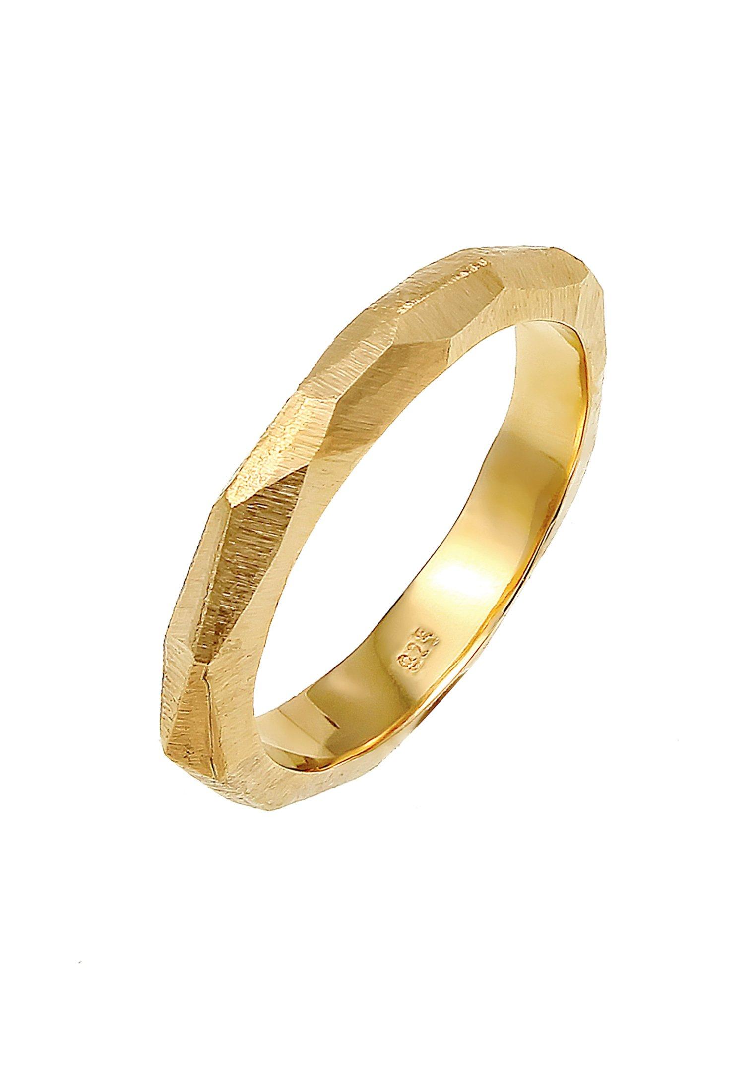 Ring Paarring Trauring Hochzeit Brushed Damen Gold 58mm von Elli
