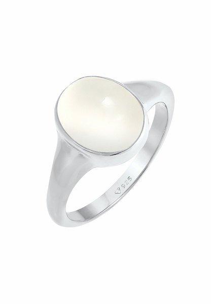 Ring Siegelring Mondstein Damen Silber 56mm von Elli