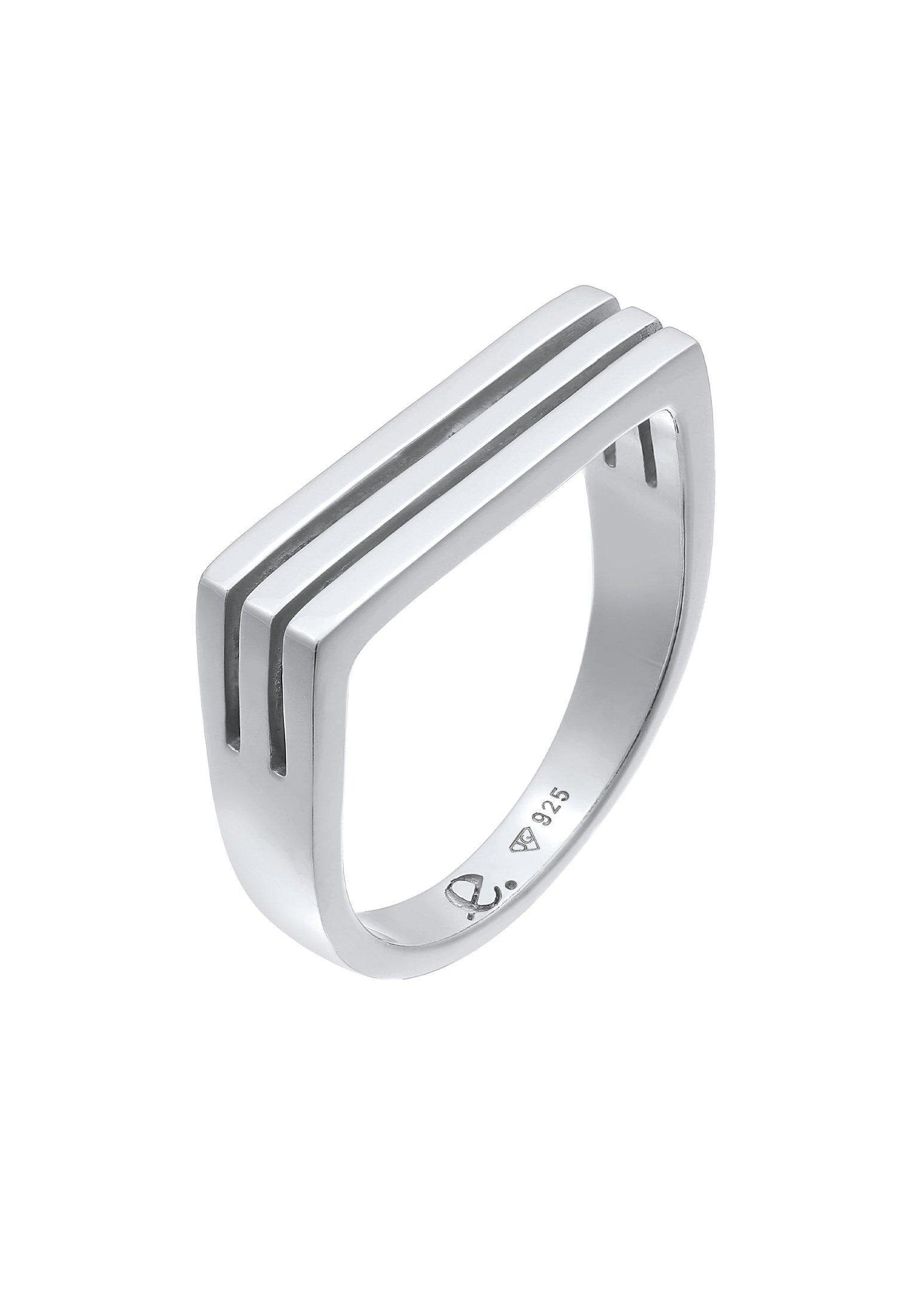 Ring Siegelring Rechteck Unisex Damen Silber 54mm von Elli