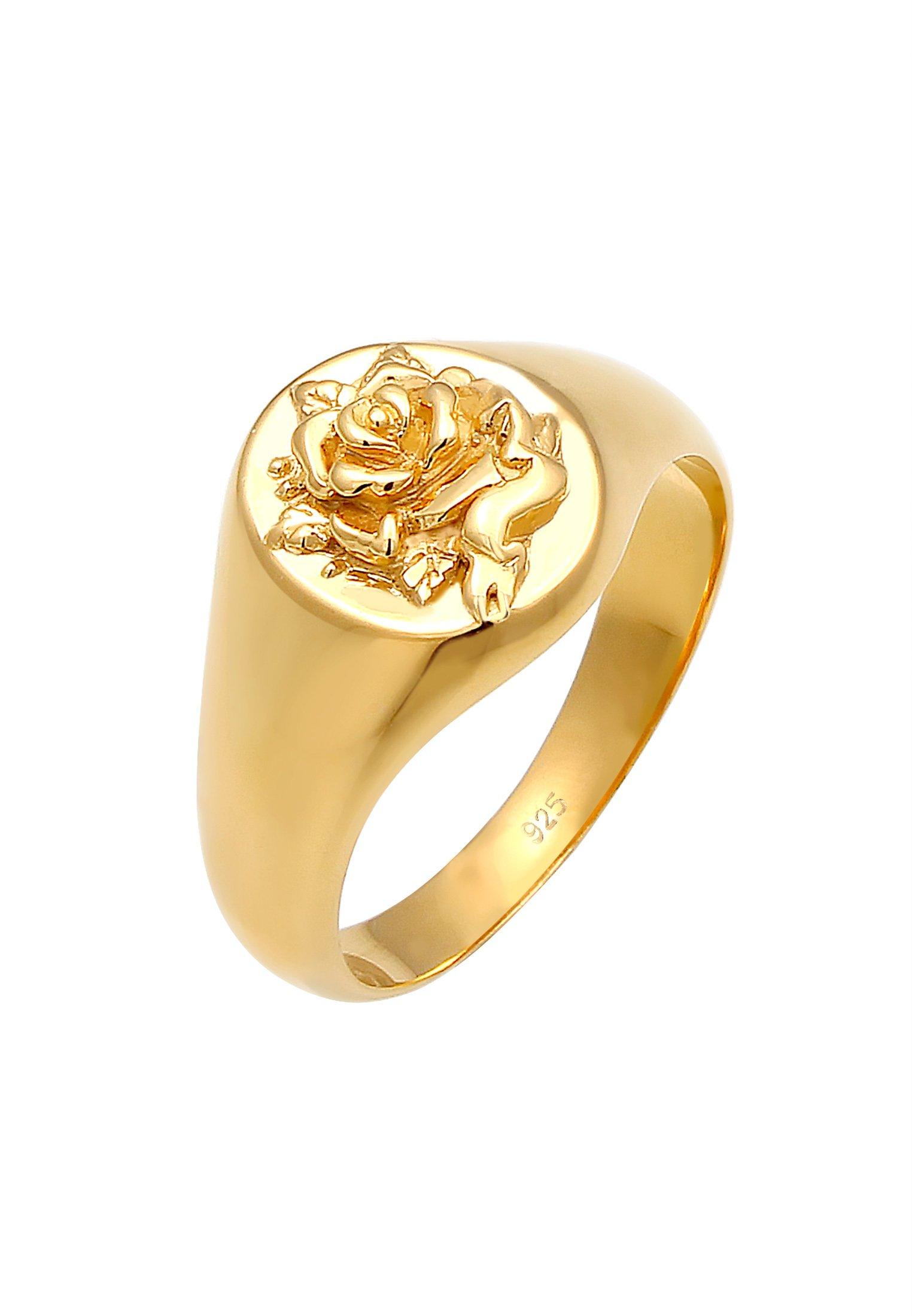 Ring Siegelring Rose Damen Gold 54mm von Elli