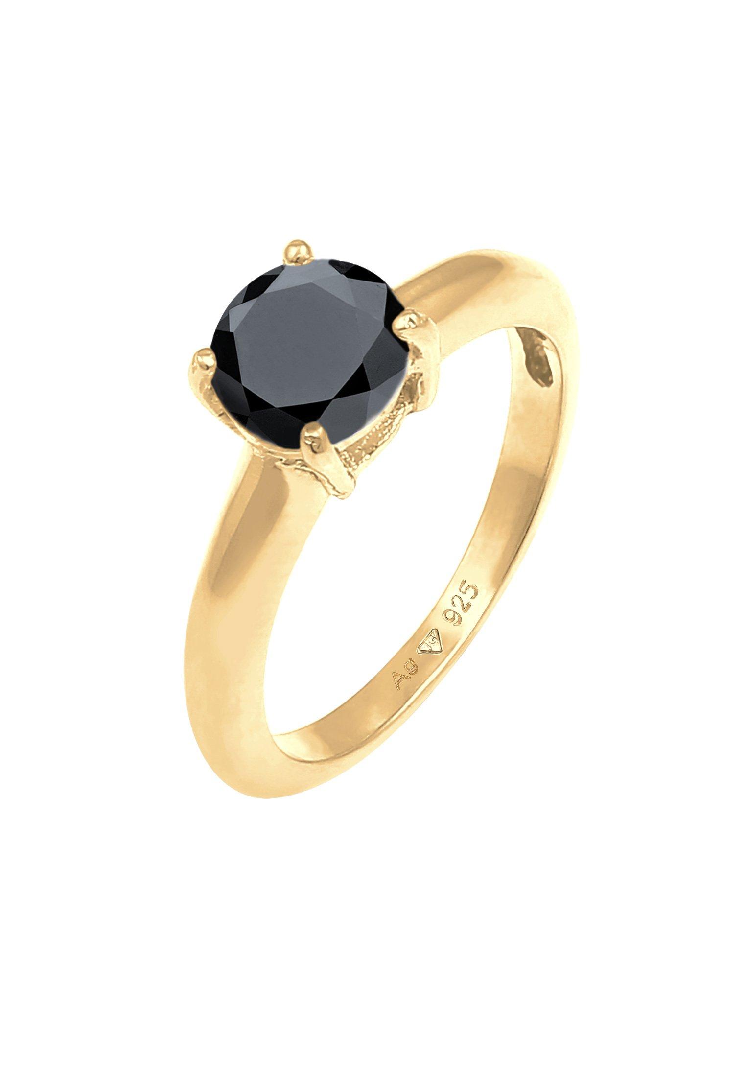 Ring Solitär Klassisch Mit Zirkonia Damen Gelb Bunt 54mm von Elli