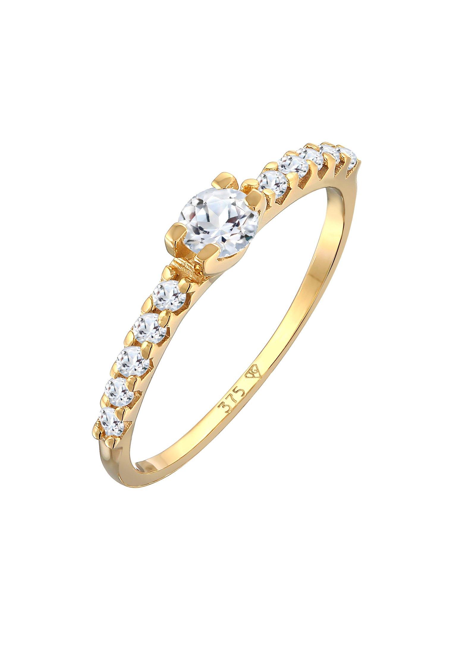 Ring Topas Solitär Verlobung 375er Gelbgold Damen Gold 54mm von Elli