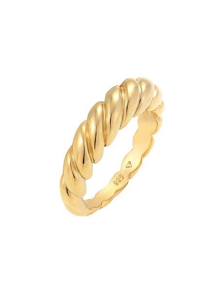 Ring Twisted Gedreht Bandring Damen Gold 52mm von Elli