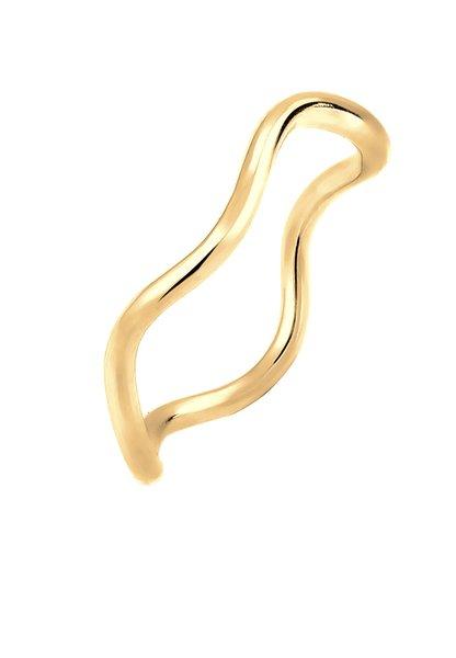 Ring Wellen Design Damen Gold 56mm von Elli