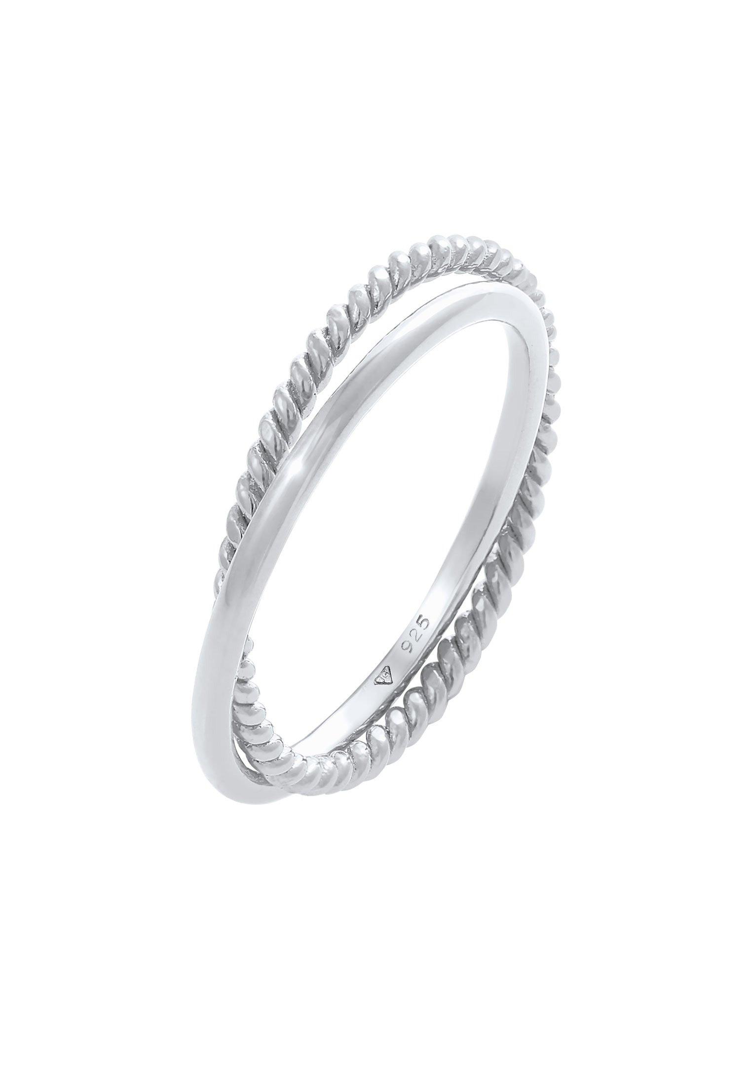 Ring Wickelring Basic Damen Silber 64mm von Elli