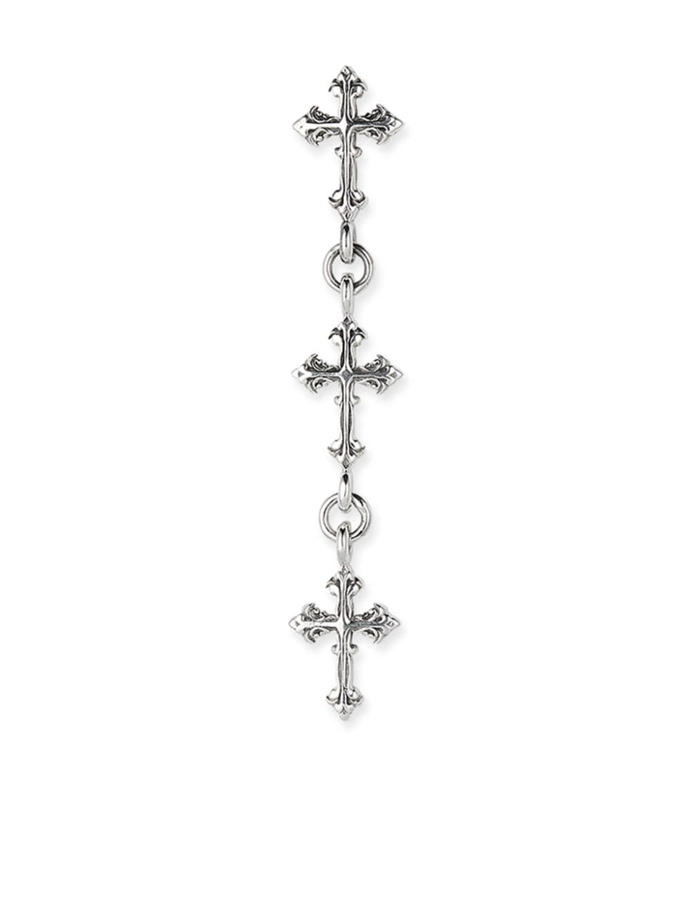 Emanuele Bicocchi Avelli Cross silver drop earring von Emanuele Bicocchi