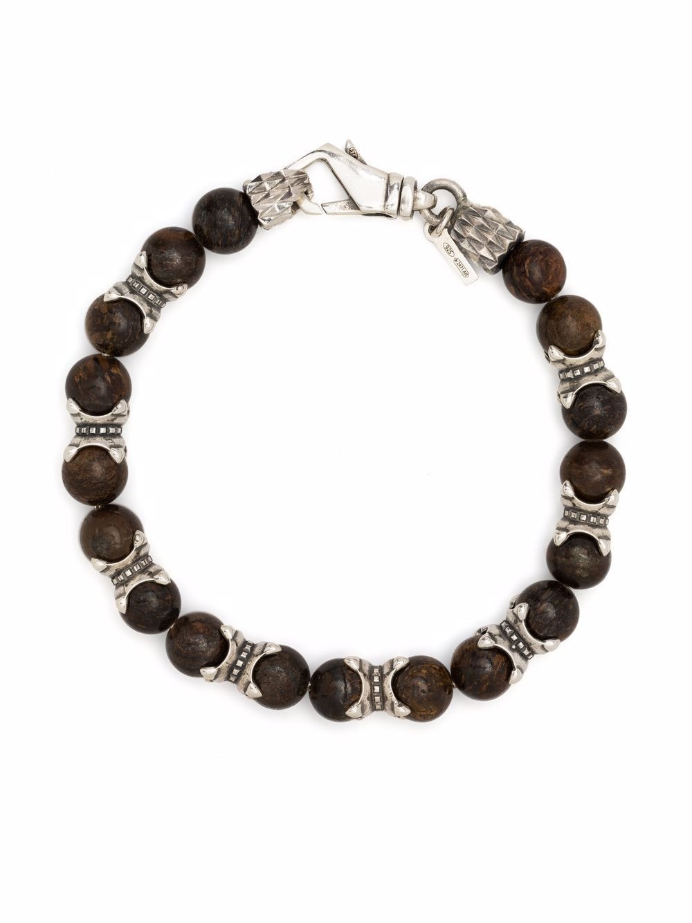 Emanuele Bicocchi tiger eye beaded bracelet - Brown von Emanuele Bicocchi