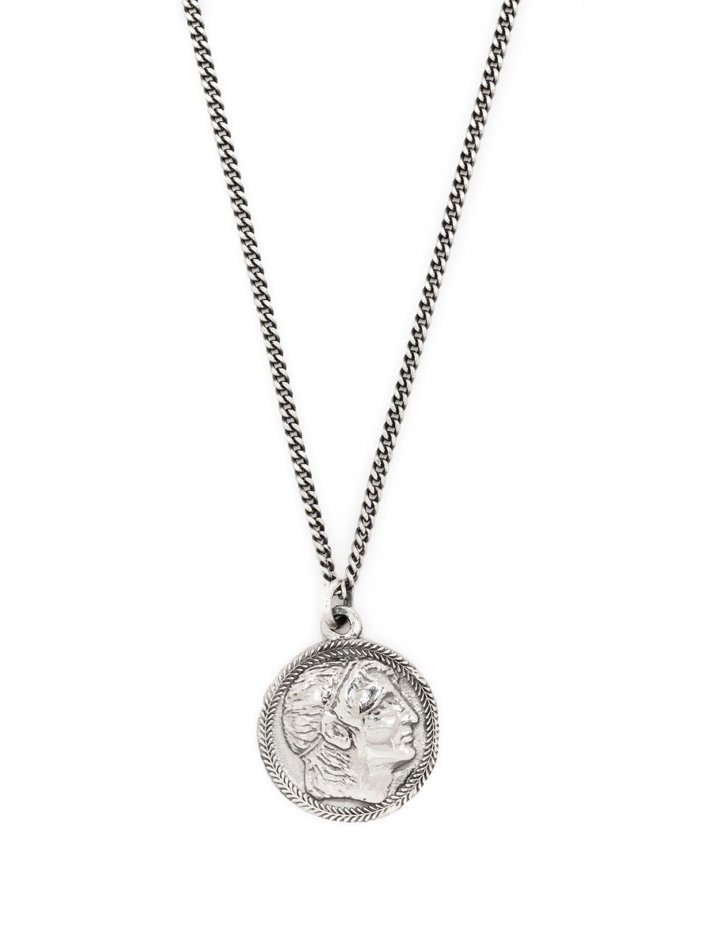 Emanuele Bicocchi Ceasar coin pendant necklace - Silver von Emanuele Bicocchi
