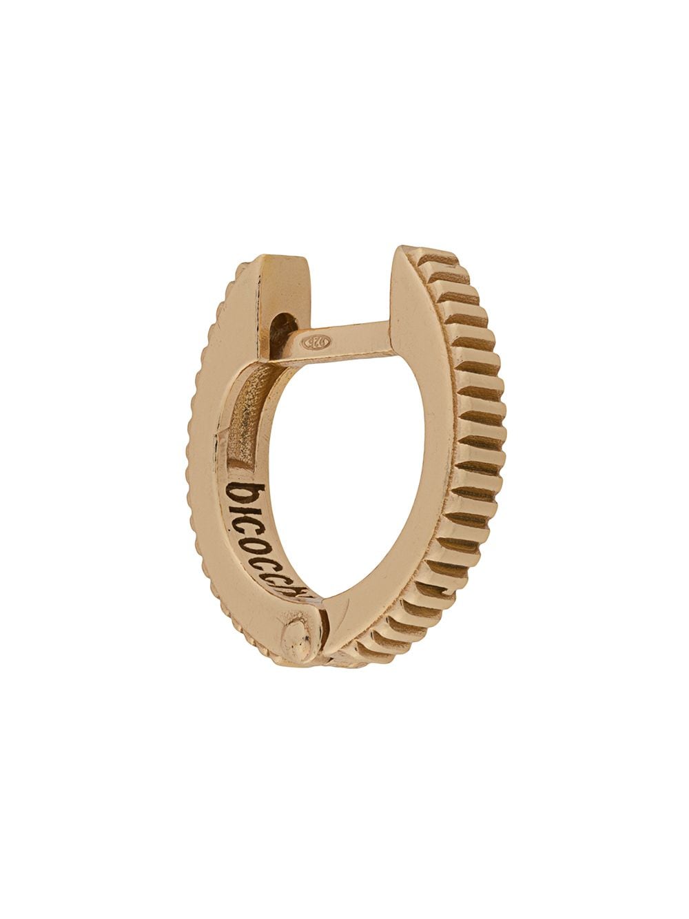 Emanuele Bicocchi Crown textured hoop earring - Gold von Emanuele Bicocchi