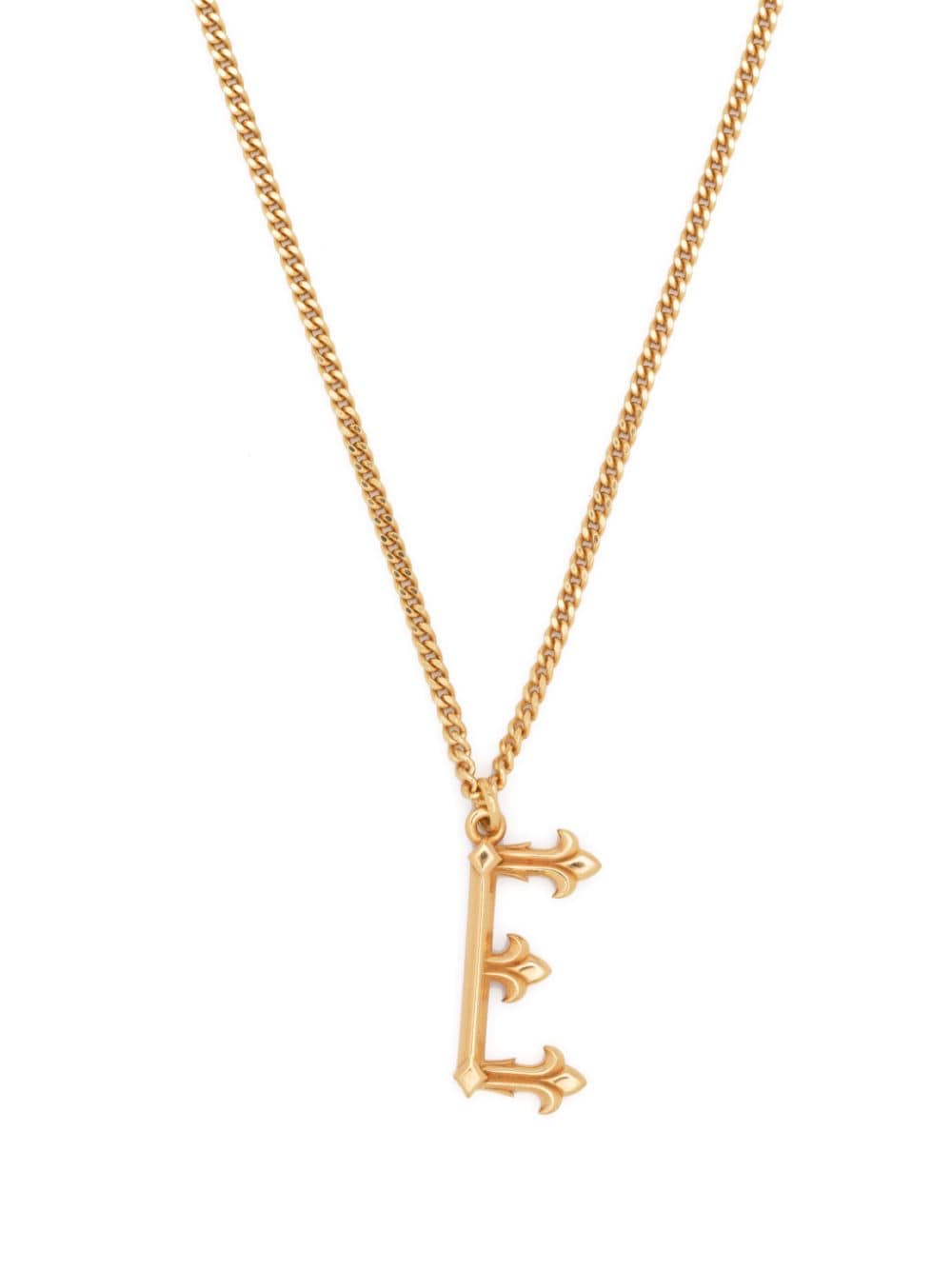 Emanuele Bicocchi E letter pendant necklace - Gold von Emanuele Bicocchi