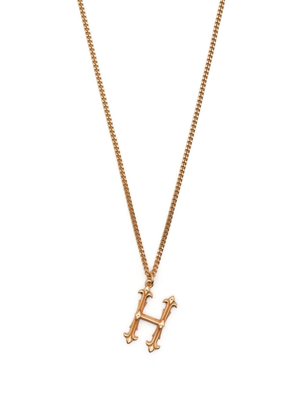 Emanuele Bicocchi H letter-pendant chain necklace - Gold von Emanuele Bicocchi