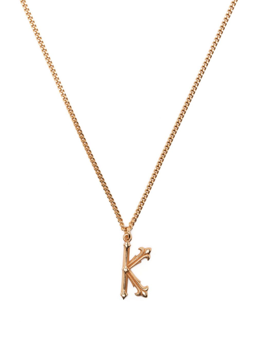 Emanuele Bicocchi K letter pendant necklace - Gold von Emanuele Bicocchi