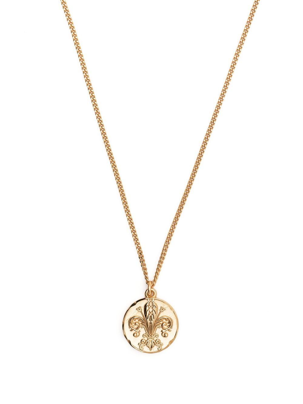 Emanuele Bicocchi Lily coin pendant necklace - Gold von Emanuele Bicocchi