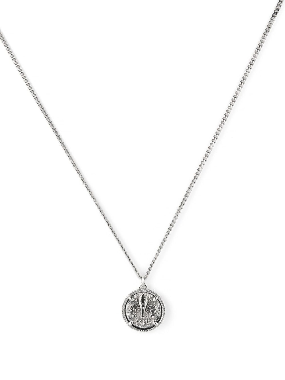 Emanuele Bicocchi Lily tag pendant necklace - Silver von Emanuele Bicocchi