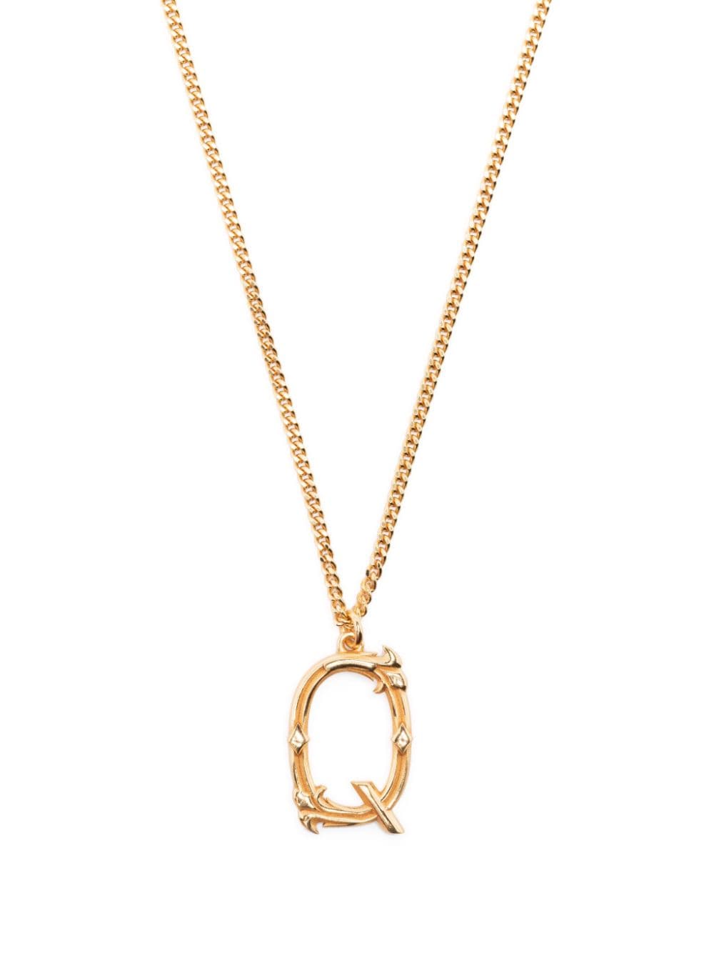 Emanuele Bicocchi Q letter pendant necklace - Gold von Emanuele Bicocchi
