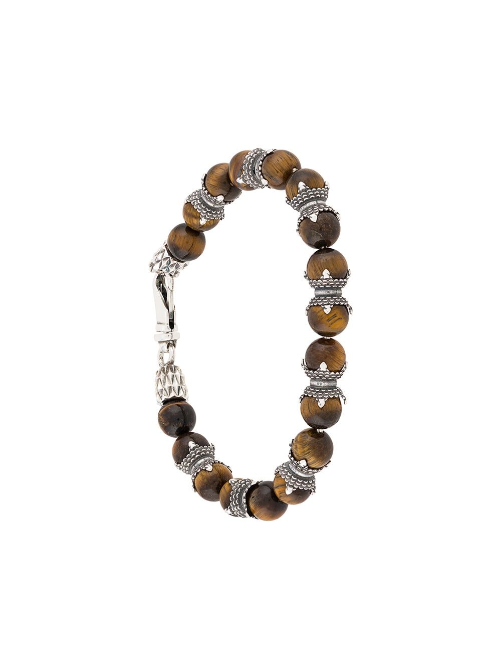 Emanuele Bicocchi Tiger Eye beaded bracelet - Brown von Emanuele Bicocchi