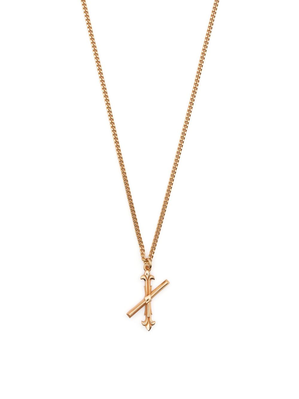 Emanuele Bicocchi X letter-pendant chain necklace - Gold von Emanuele Bicocchi