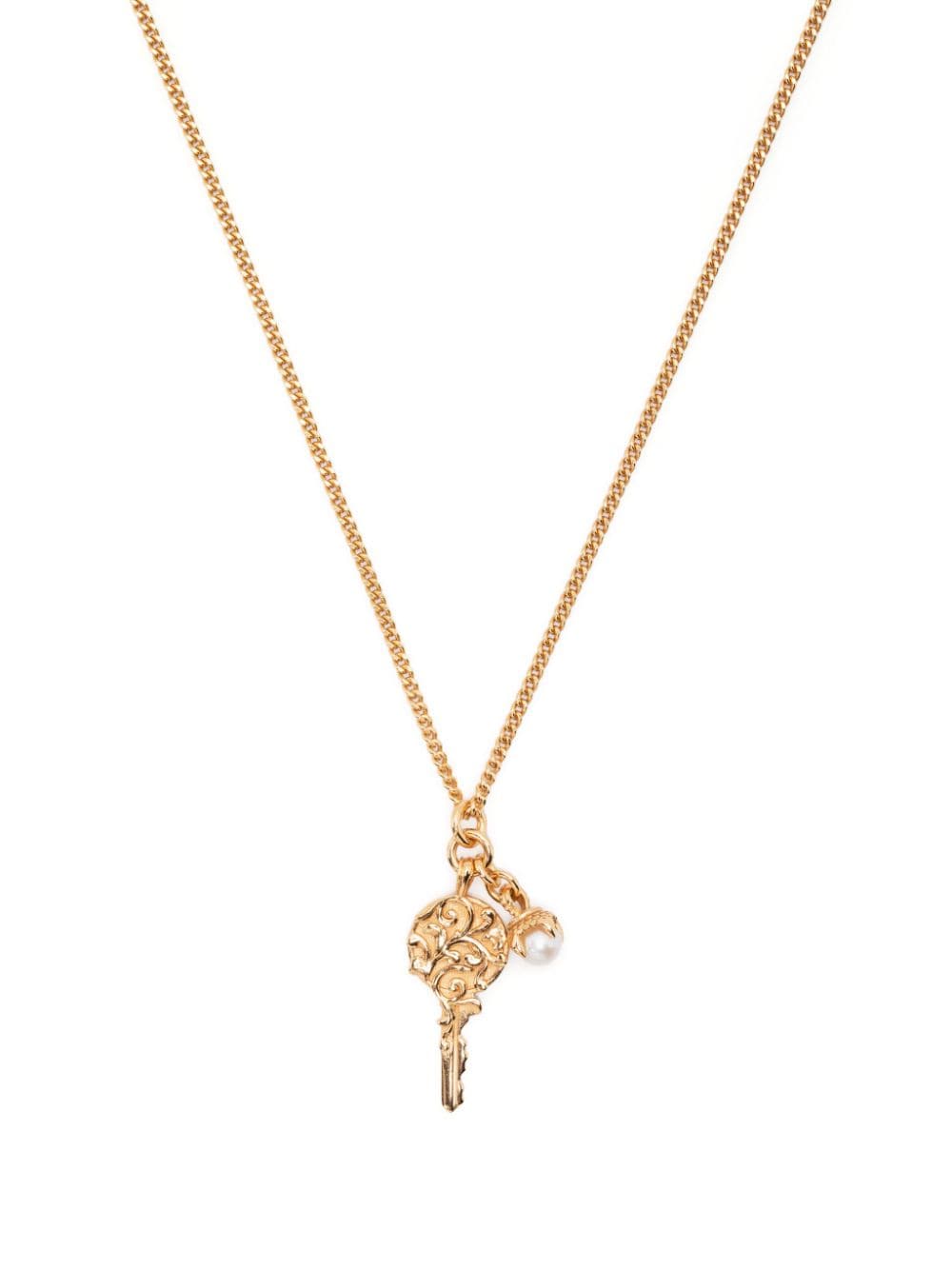Emanuele Bicocchi arabesque key pendant necklace - Gold von Emanuele Bicocchi