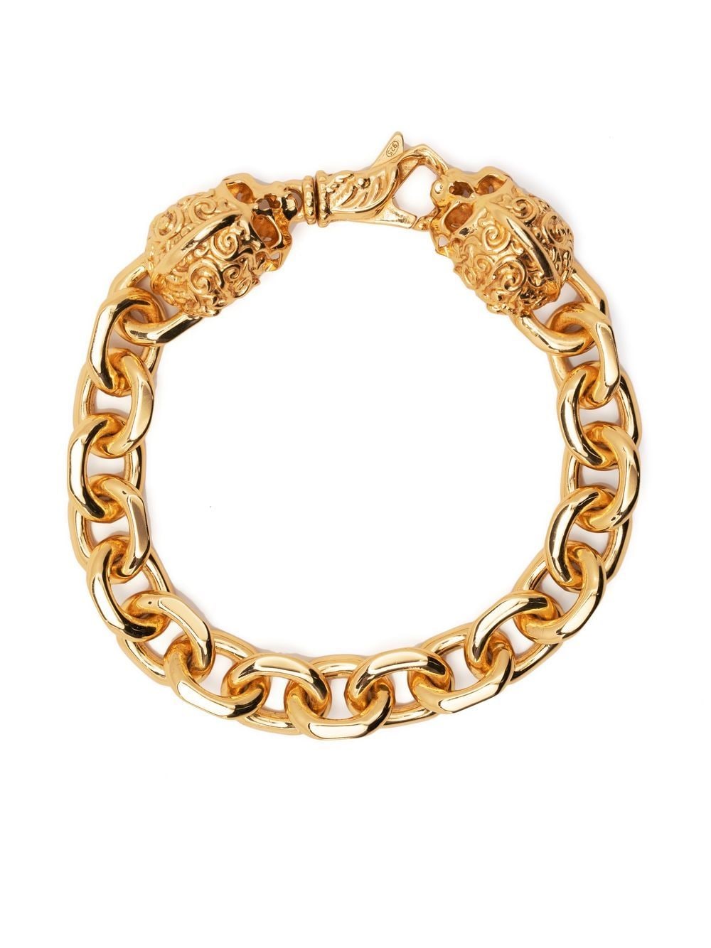 Emanuele Bicocchi arabesque skull large chain bracelet - Gold von Emanuele Bicocchi