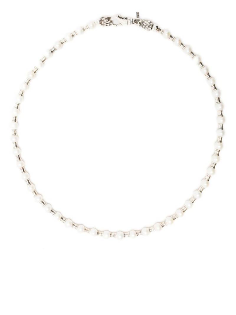 Emanuele Bicocchi bead-embellished pearl necklace - Silver von Emanuele Bicocchi