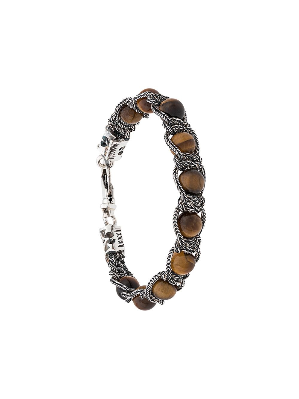 Emanuele Bicocchi beaded chain bracelet - Brown von Emanuele Bicocchi