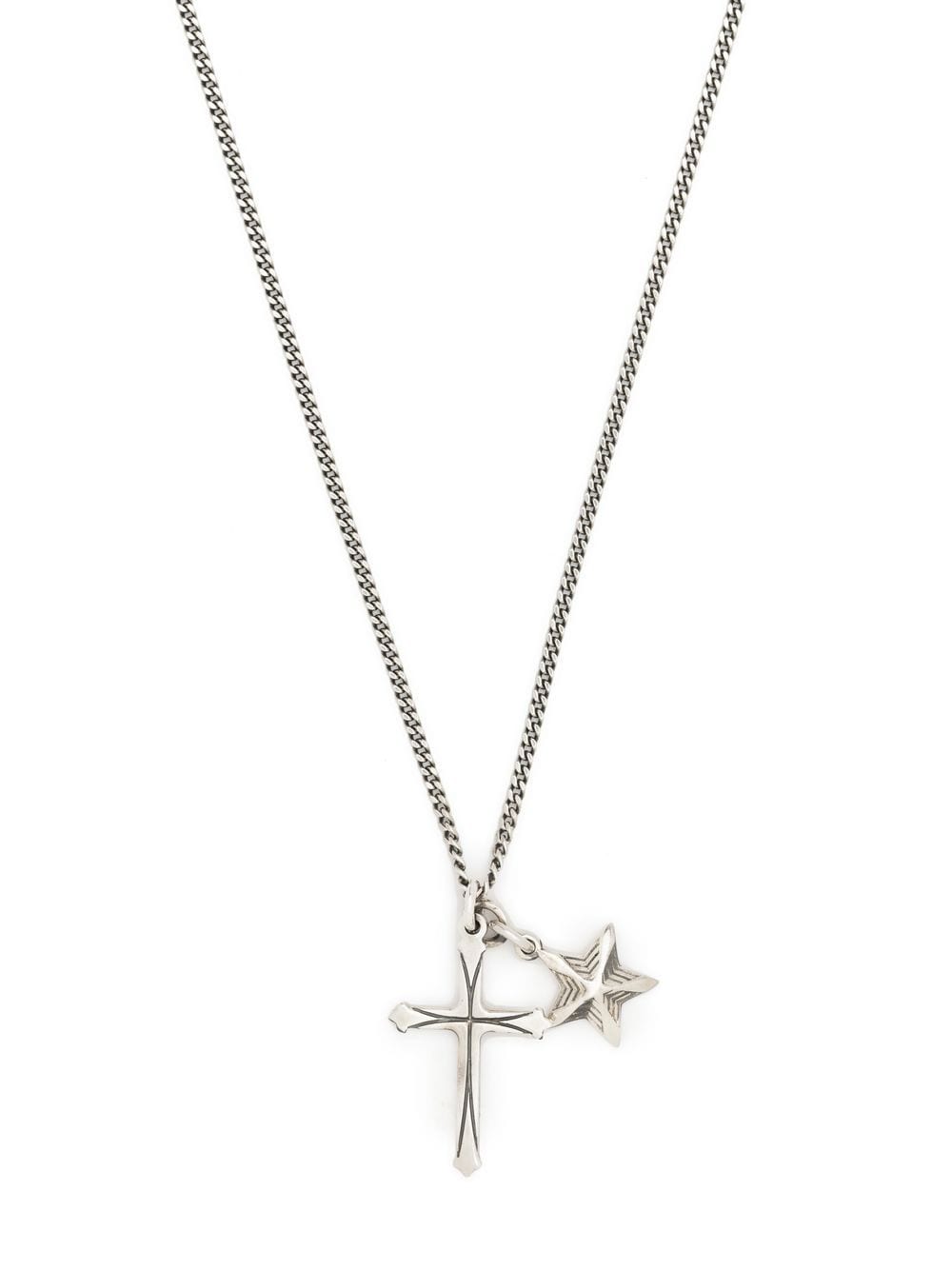 Emanuele Bicocchi cross-pendant necklace - Silver von Emanuele Bicocchi