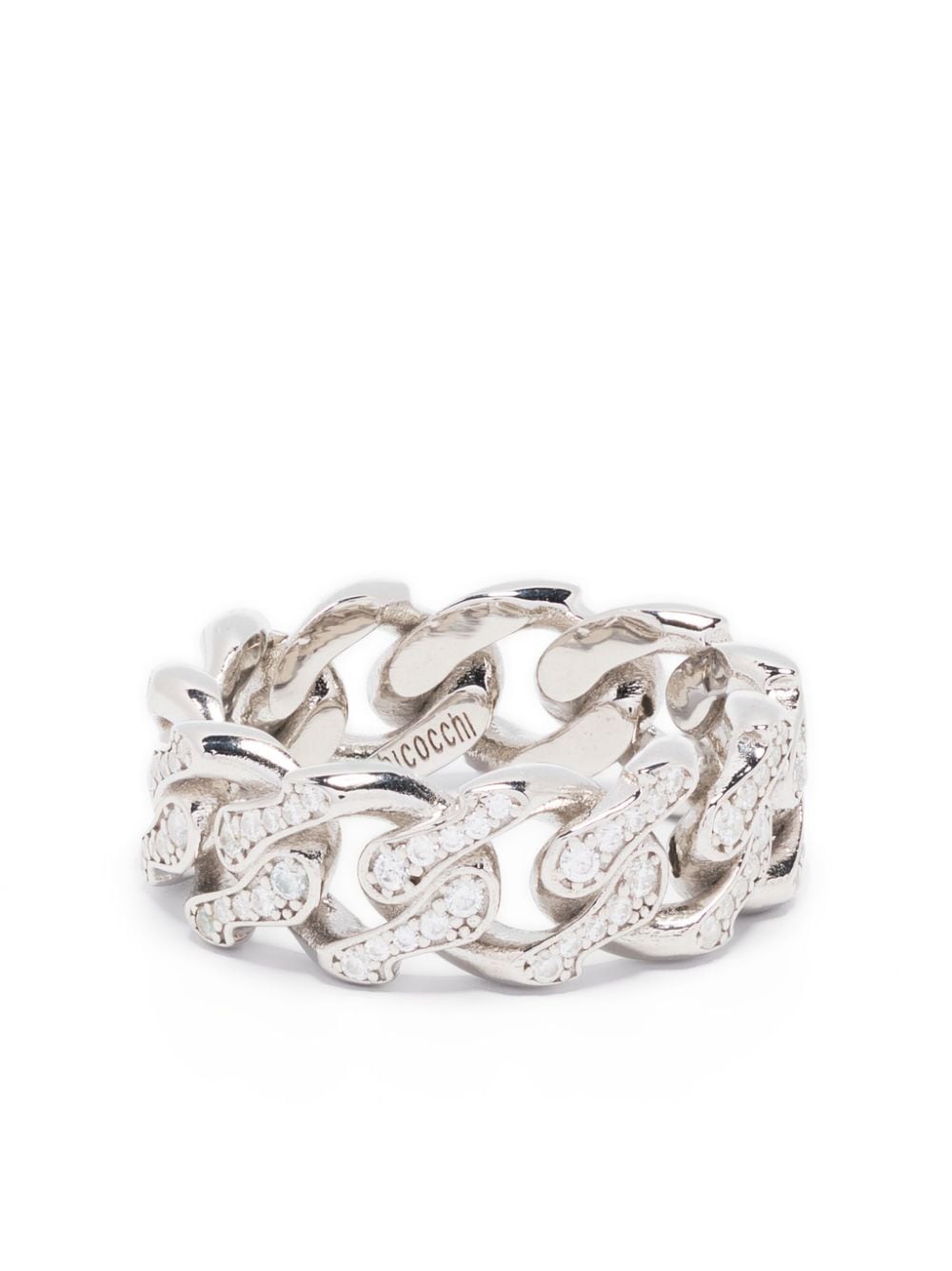 Emanuele Bicocchi cubic zirconia chain ring - Silver von Emanuele Bicocchi