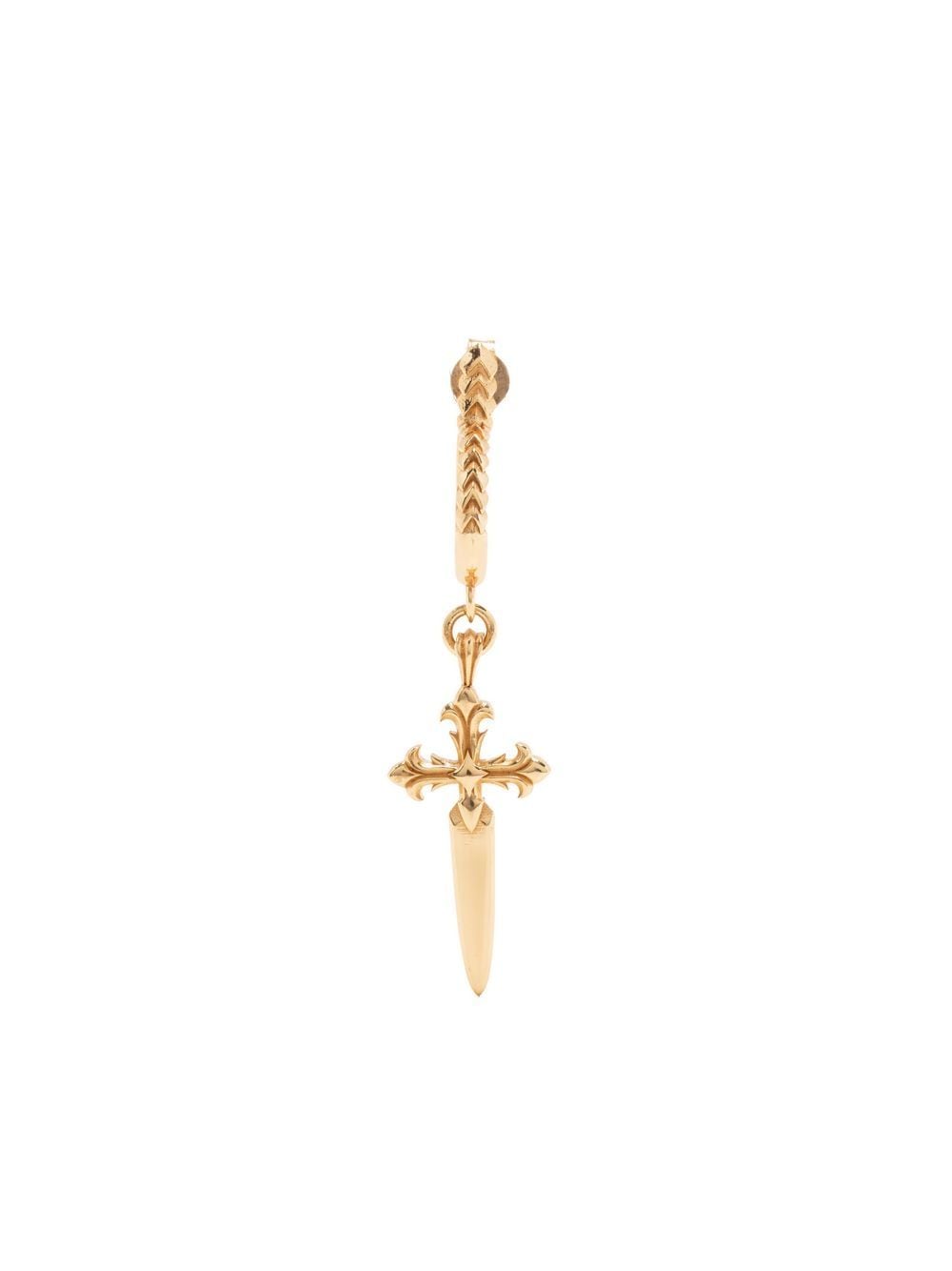 Emanuele Bicocchi dagger cross earring - Gold von Emanuele Bicocchi