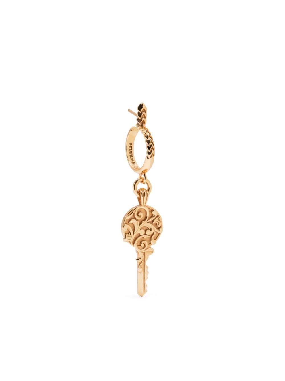 Emanuele Bicocchi engraved key-charm earring - Gold von Emanuele Bicocchi