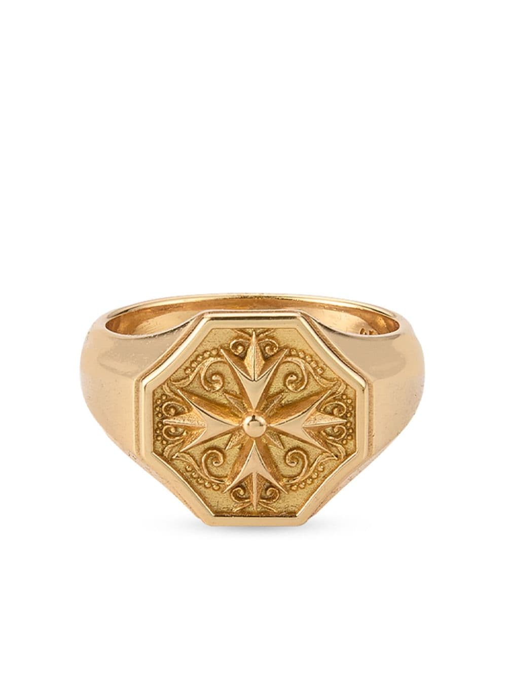 Emanuele Bicocchi logo-crest signet ring - Gold von Emanuele Bicocchi