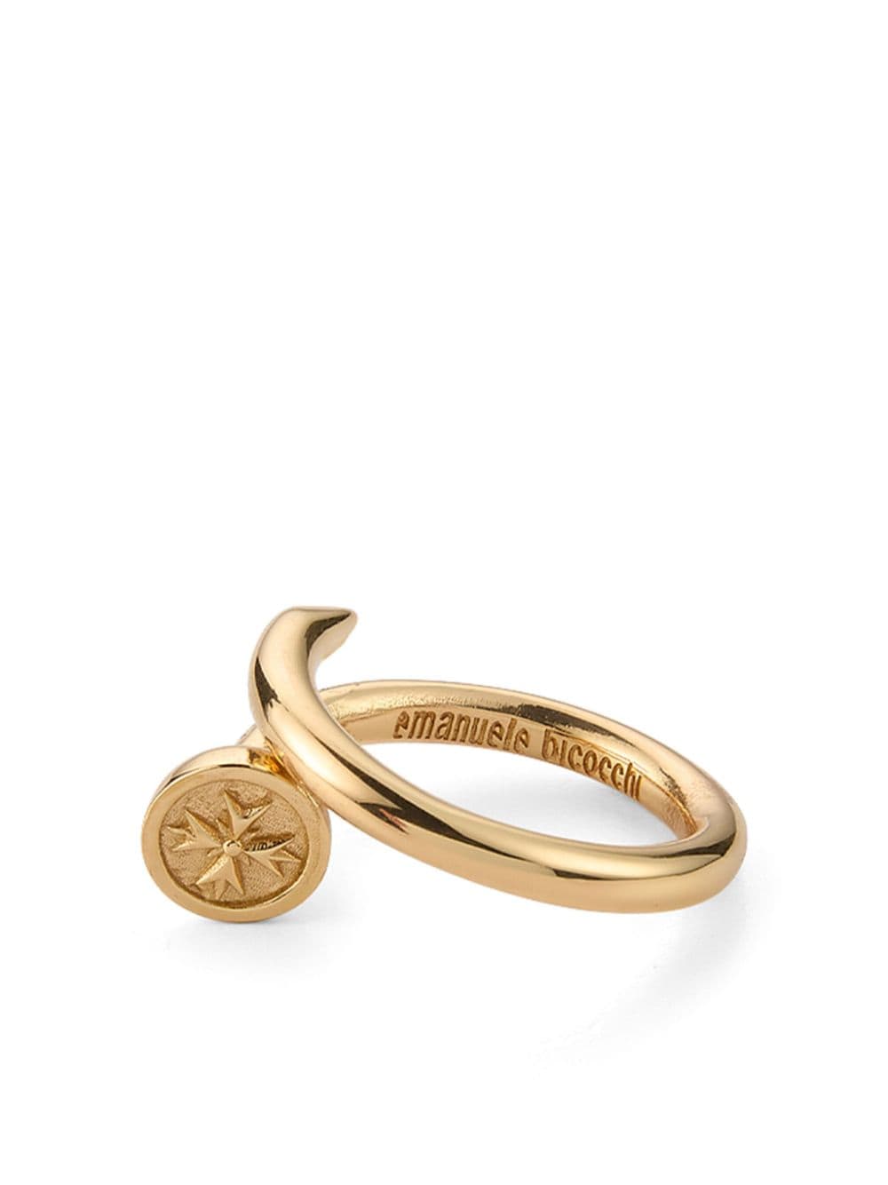 Emanuele Bicocchi logo-crest spiral ring - Gold von Emanuele Bicocchi