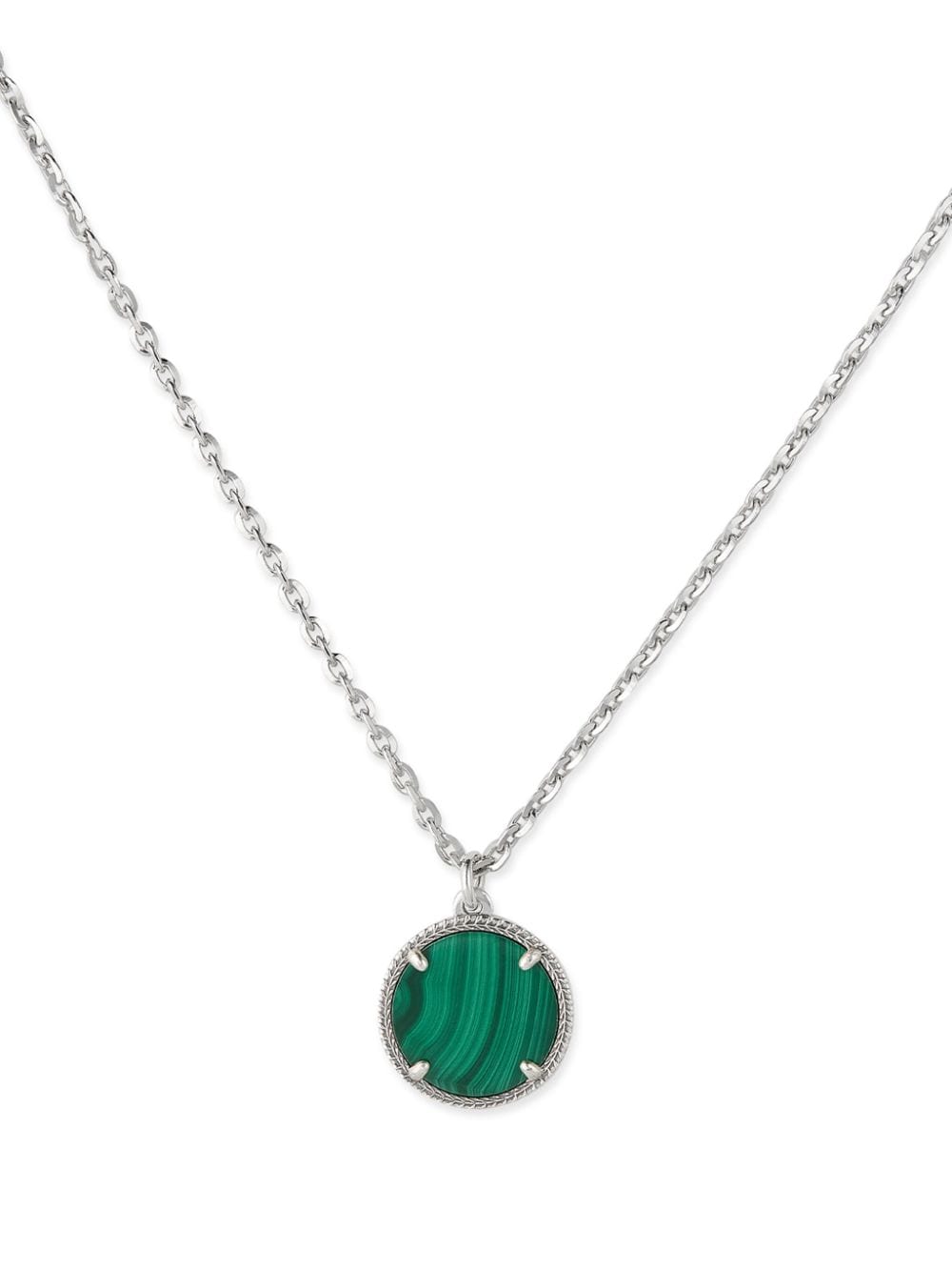 Emanuele Bicocchi malachite-pendant silver necklace von Emanuele Bicocchi