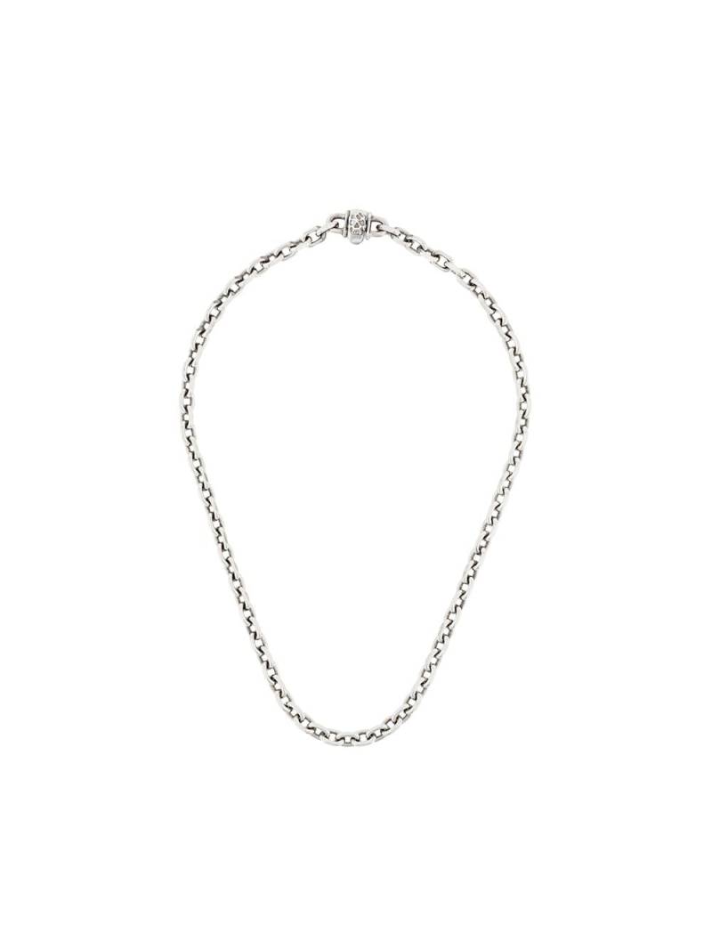 Emanuele Bicocchi skull chain-link necklace - Metallic von Emanuele Bicocchi